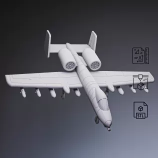 A-10 Warthog Attack Aircraft #RoZ - Model thumbnail 3
