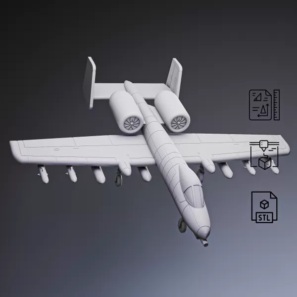 A-10 Warthog Attack Aircraft #RoZ - Model preview 3