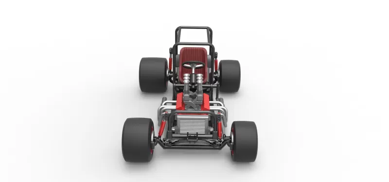 Vintage Supermodified stock car Base Scale 1:25 - Model preview 8
