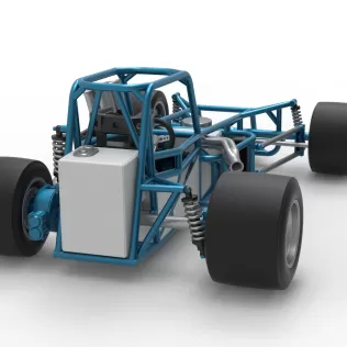 Vintage Supermodified stock car Base Version 3 Scale 1:25 - Model thumbnail 18