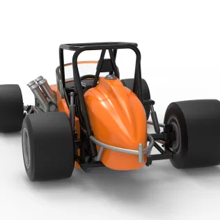 Vintage Pavement Sprint car Scale 1:25 - Model thumbnail 14