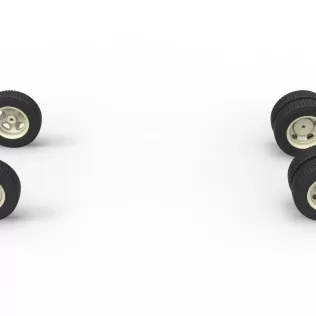 Wheel Set of Vintage truck Scale 1:25 - Model thumbnail 5