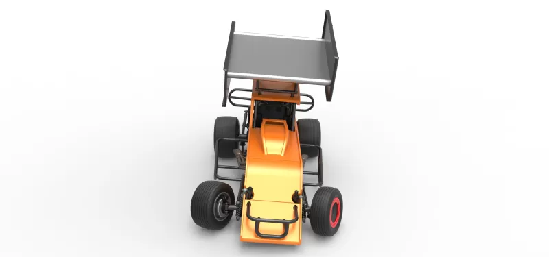 Southern Wing Modified Stock car while turning Scale 1:25 - Model preview 8