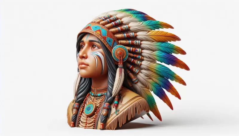 Apache Warrior Man 3D Model - Model preview 1