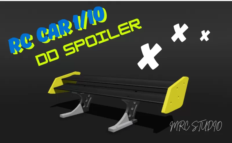 RC DRIFT CAR 1:10 DOUBLE DECK WING GT SPOILER - Model preview 6