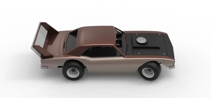 Vintage Semi-Late Model Stock Car while turning Scale 1:25 - Model preview 23