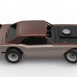 Vintage Semi-Late Model Stock Car while turning Scale 1:25 - Model thumbnail 23