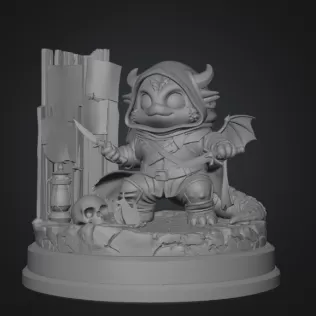 Fantasy Assassin Dragon STL File for 3D Printing - Model thumbnail 6