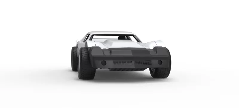 Vintage Dirt late model Race car Version 3 Scale 1:25 - Model preview 27