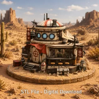 🚀 Desert Outpost Cantina STL File for 3D Print - Model thumbnail 4