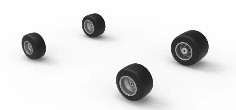 Wheel Set of Quarter Midget Scale 1:16 - Model preview 7