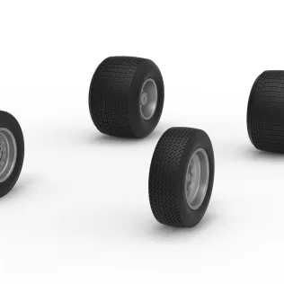 Wheel Set of Dirt Silver Crown Car Scale 1:25 - Model thumbnail 2