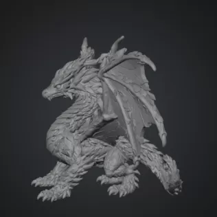 Woodland Guardian Dragon STL File for 3D Print - Model thumbnail 11