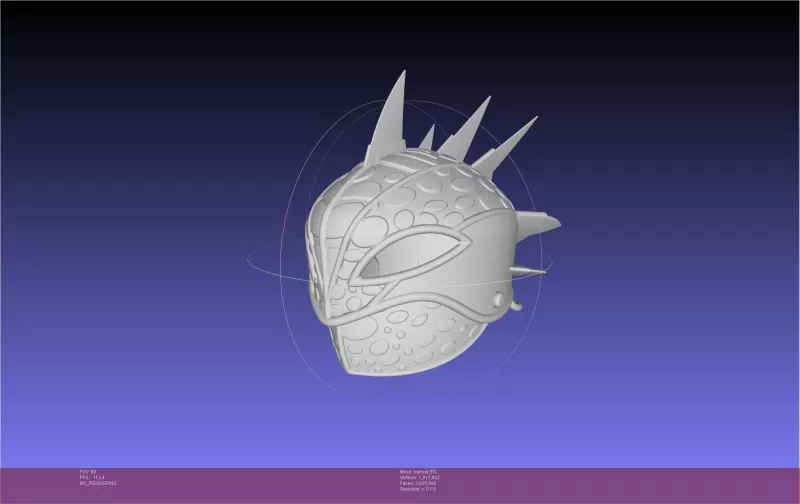 How To Train Your Dragon Astrid Dragon Scale Armor Helmet - Model preview 1