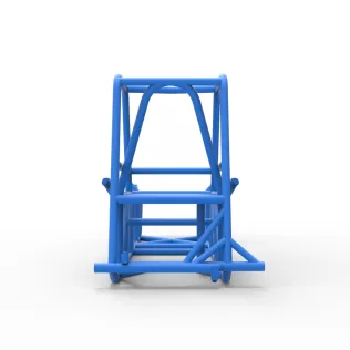 Frame of Vintage Dirt Modified stock car Version 2 Scale 1:25 - Model thumbnail 11