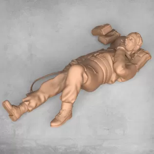 Resting Army Soldier - Model thumbnail 2