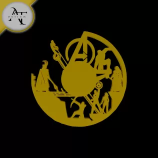 Avangers - Marvel - Silhouette - 2D Wall Art Decor