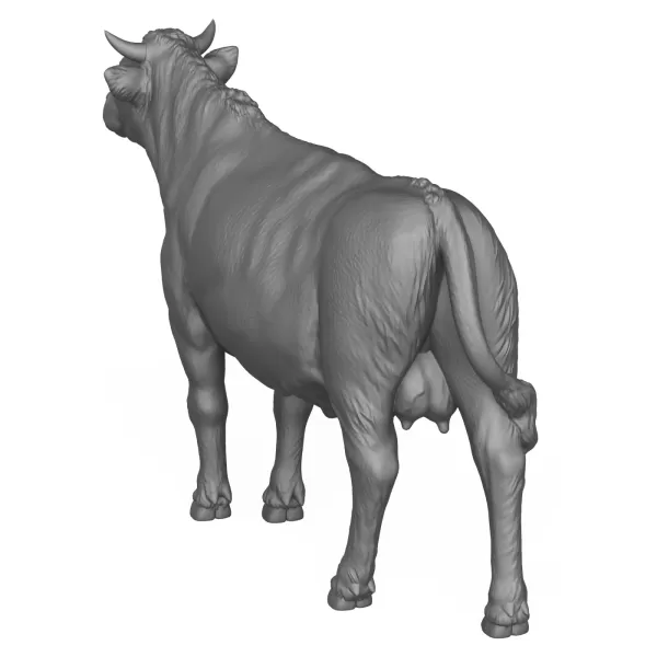 3D Printable Young Cow - Model preview 7