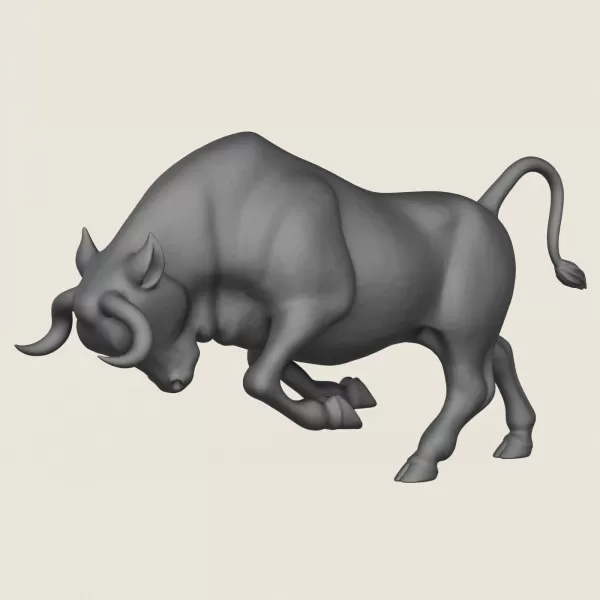 Charging Bull Print Ready 3D Model - Model preview 1