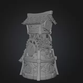 Fantasy Clock Tower STL File for 3D Printing - Model thumbnail 10