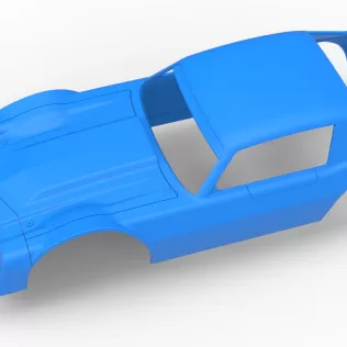 Shell of Vintage Dirt late model Race car Scale 1:25 - Model thumbnail 4
