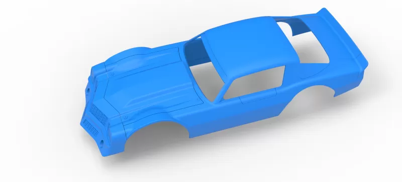 Shell of Vintage Dirt late model Race car Scale 1:25 - Model preview 4