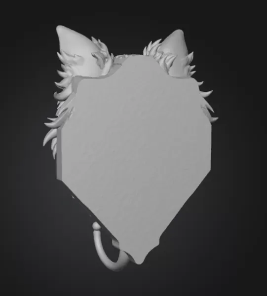 🐾 Steampunk Collie Dog Wall Hook – STL File Description - Model preview 4