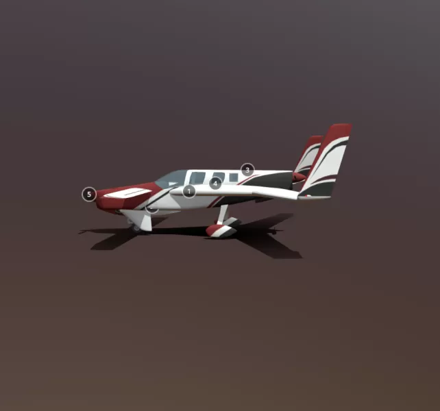 Rutan Model 74 Defiant - Model preview 2