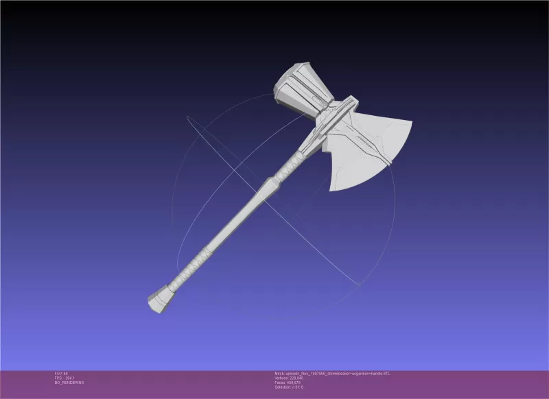 Asgardian Handle Stormbreaker Assembly - Model preview 8