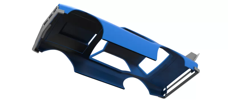 Shell of Vintage Semi-Late Model Stock Car Scale 1:25 - Model preview 3