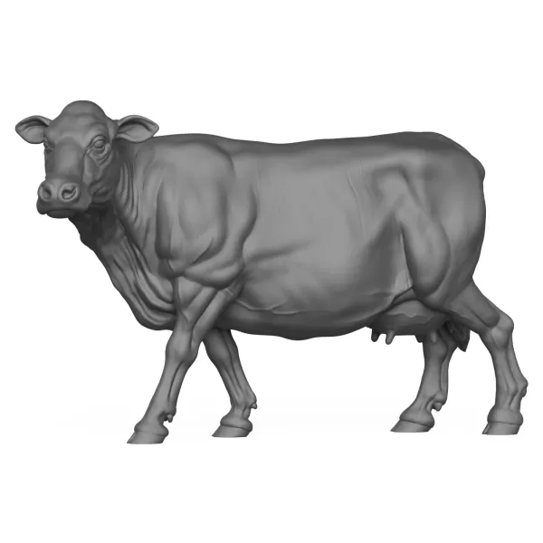 3D Printable Milking Cow - Model preview 1