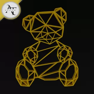 Teddy Bear - Geometric - 2D Wall Art Decor