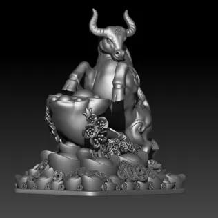 Zodiac Ox buffalo - Model thumbnail 2