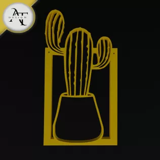 Cactus in pot - 2D Wall Art Decor