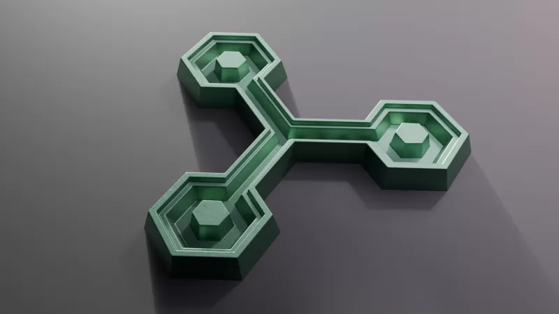 Modular Geometric Wall Panel 18 Decorative 3D Tile - Model preview 9