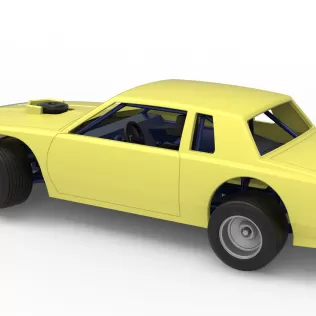 Vintage Dirt late model race car while turning Scale 1:25 - Model thumbnail 12