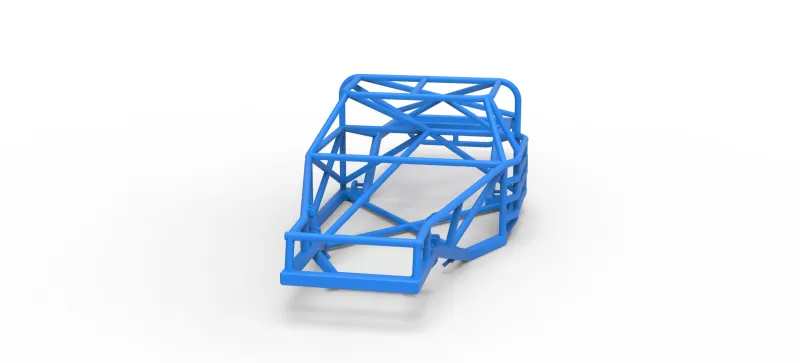 Frame of Vintage Dirt late model Race car Scale 1:25 - Model preview 4