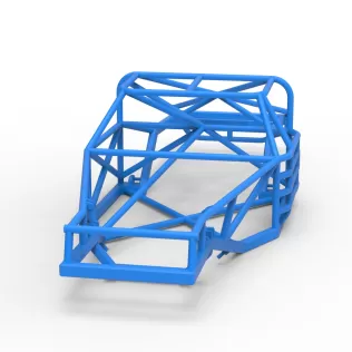 Frame of Vintage Dirt late model Race car Scale 1:25 - Model thumbnail 4