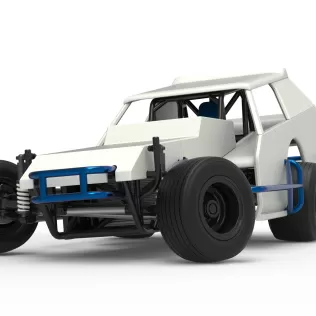 Vintage Dirt Modified stock car V8 while turning Scale 1:25 - Model thumbnail 6