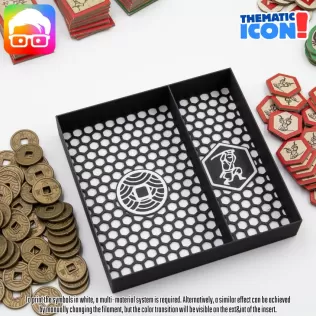 Rising Sun board game organizer by @ammedia3d - Model thumbnail 17