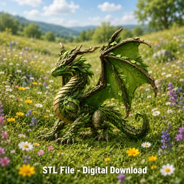 Woodland Guardian Dragon STL File for 3D Print - Model preview 1