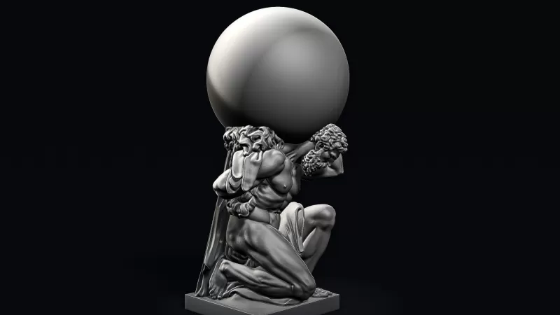 Hercules Statue Holding the Globe #RoZ - Model preview 2