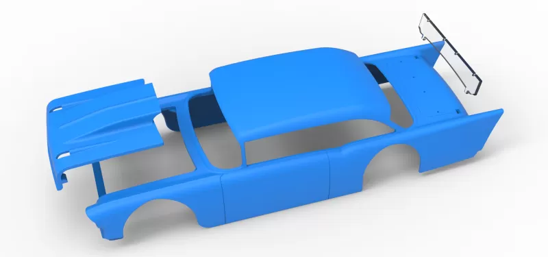 Shell of Vintage Asphalt Modified stock car V9 Scale 1:25 - Model preview 18