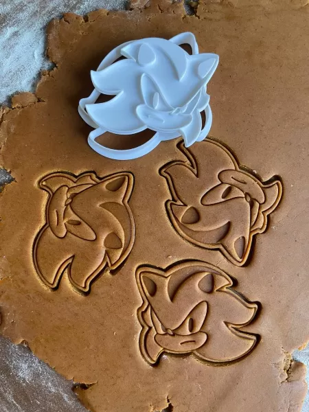 Shadow Sonic cookie cutter (Sonic) - Model preview 1