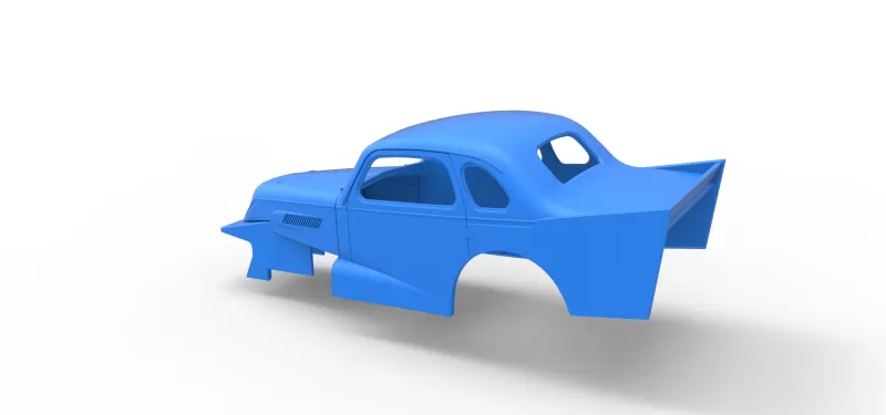Shell of Vintage Dirt Modified stock car Scale 1:25 - Model preview 10