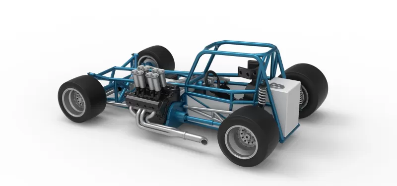 Vintage Supermodified stock car Base Version 3 Scale 1:25 - Model preview 12