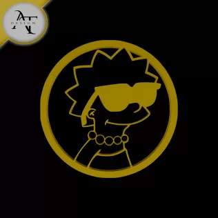 Lisa Simpson - Simpsons - Silhouette - 2D Wall Art Decor