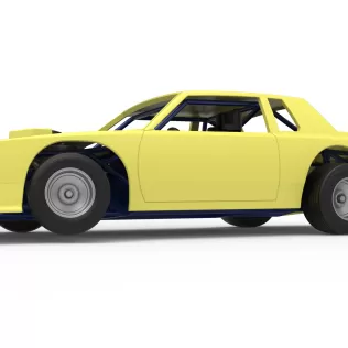Vintage Dirt late model race car while turning Scale 1:25 - Model thumbnail 2