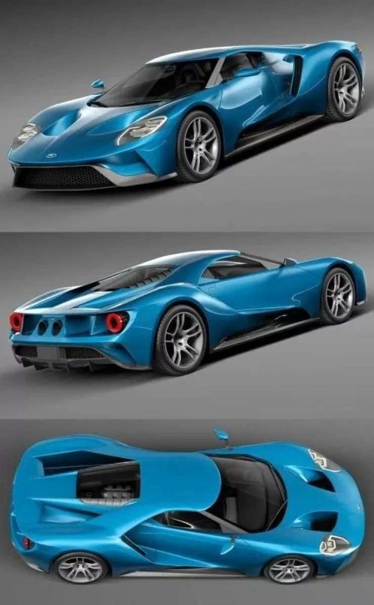 Ford GT 2017 3D Print Model 3D Printing Model - Threeding, image size:741x1200