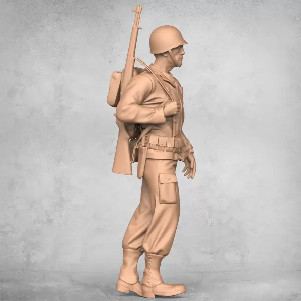 Standing Military Soldier - Model preview 5
